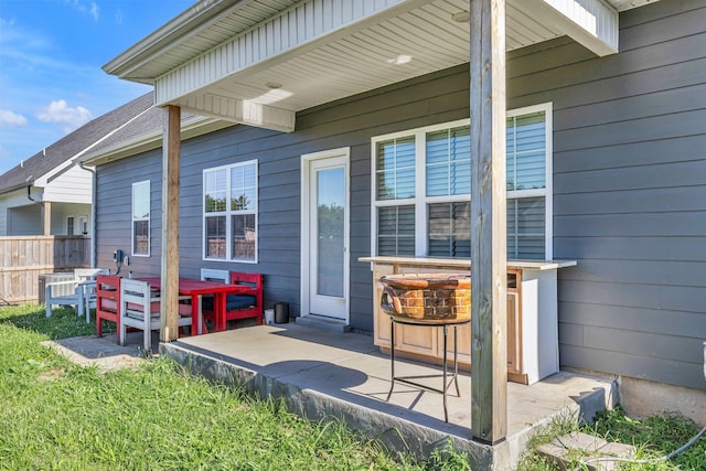 exterior space featuring a patio