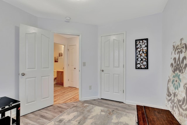 bedroom featuring light hardwood / wood-style flooring