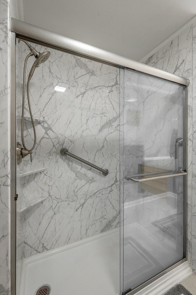 bathroom with walk in shower