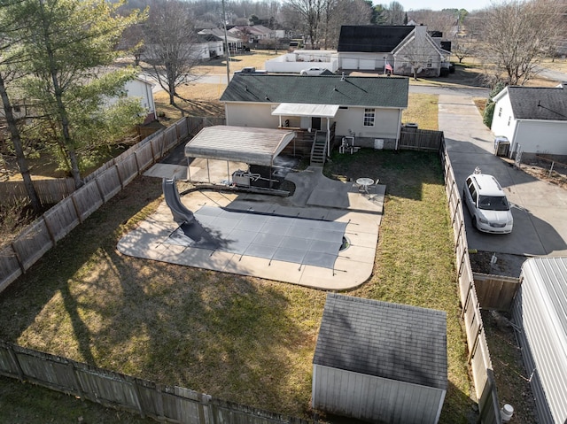 birds eye view of property