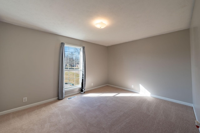 spare room with light carpet