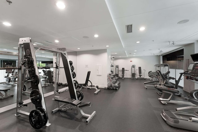 view of workout area