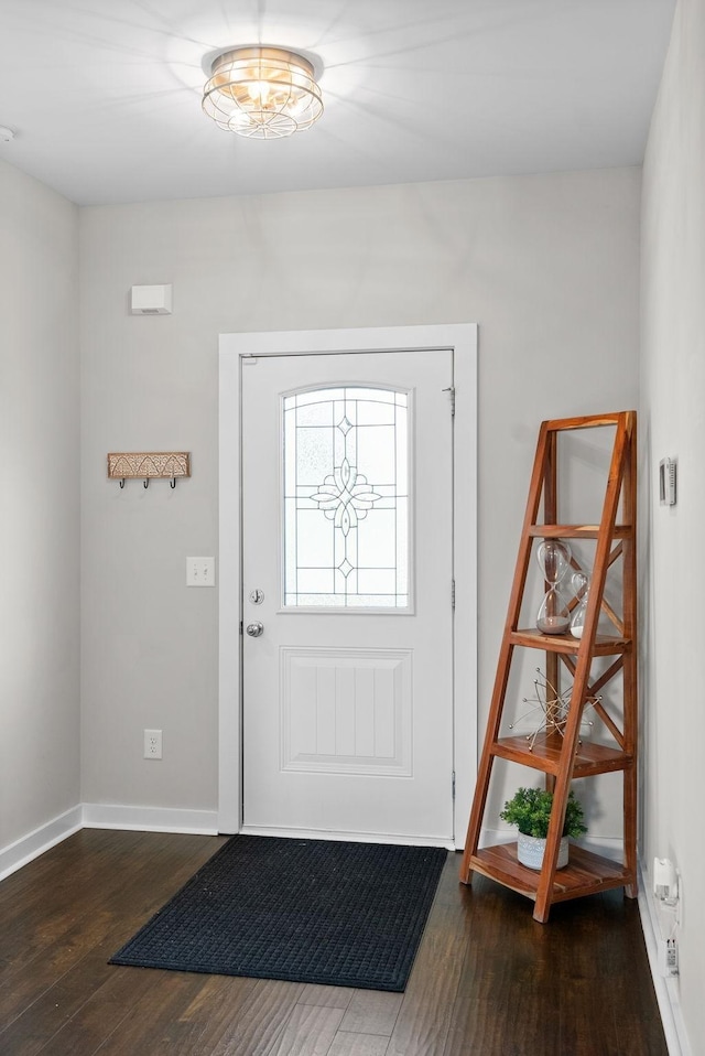 entryway featuring dark hardwood / wood-style floors