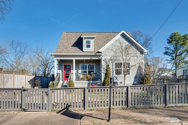 view of front of house with covered porch