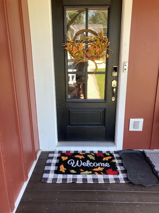 view of doorway to property