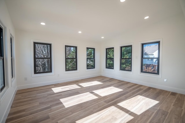 empty room featuring light hardwood / wood-style floors