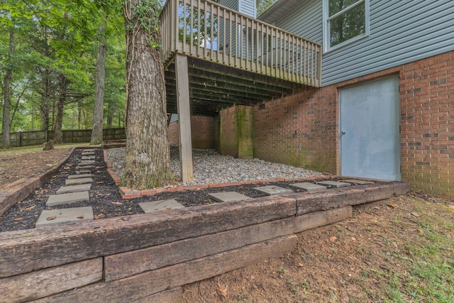 view of patio with a deck