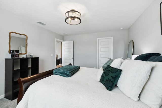 bedroom with carpet floors