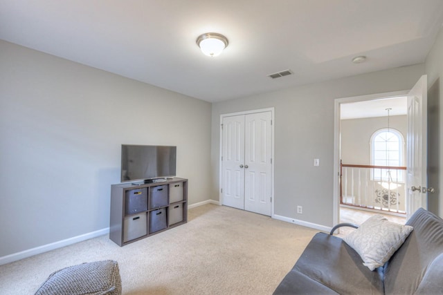 view of carpeted living room