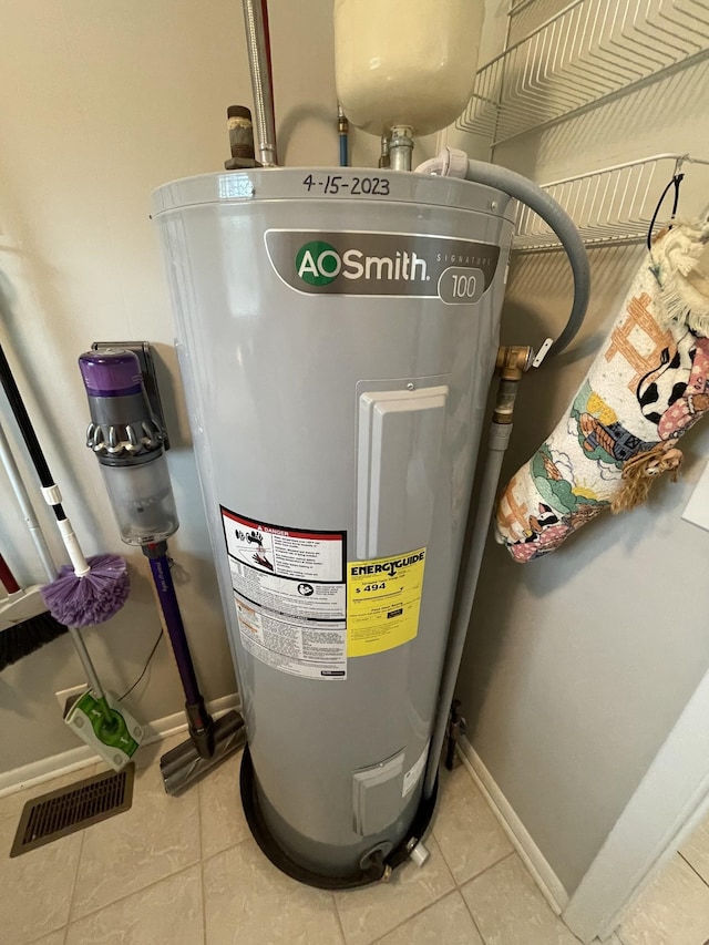 utilities featuring electric water heater