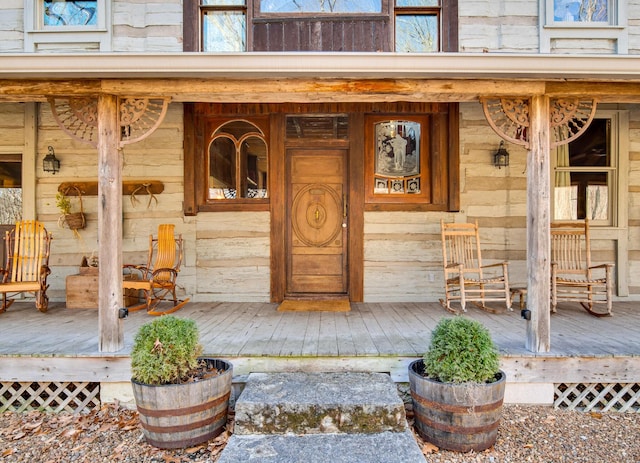 view of doorway to property