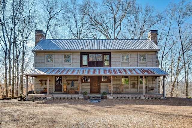 view of front facade featuring a porch