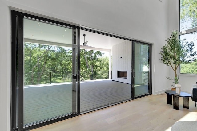 entryway featuring light wood-type flooring