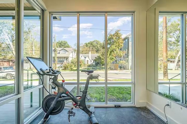 view of exercise room