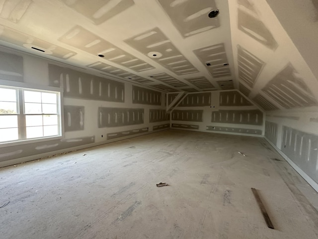 interior space with lofted ceiling