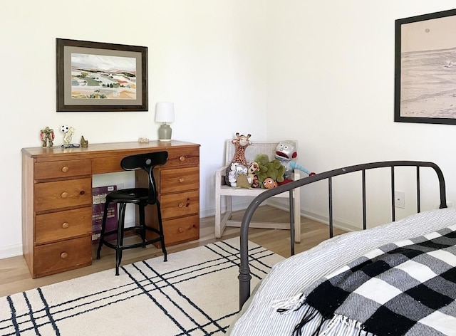 bedroom featuring light hardwood / wood-style floors