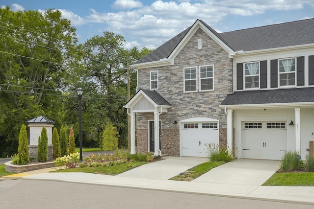 view of front of home featuring a garage