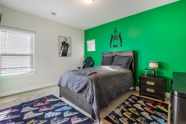 bedroom featuring carpet flooring