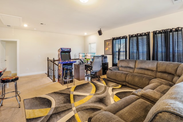 view of carpeted living room