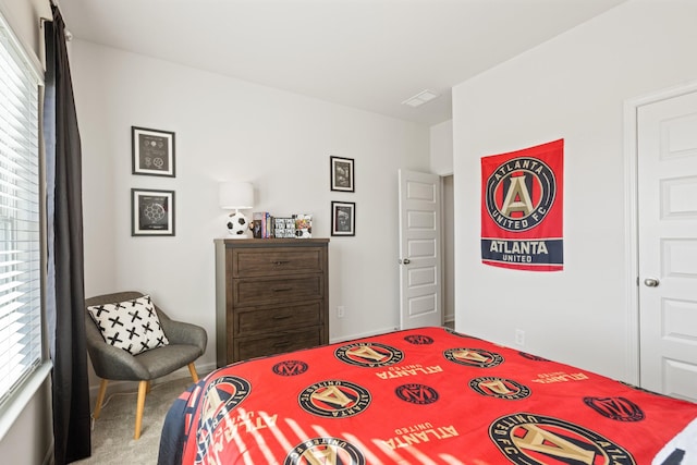 view of carpeted bedroom