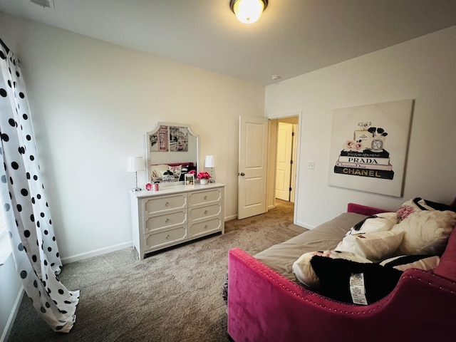 view of carpeted bedroom