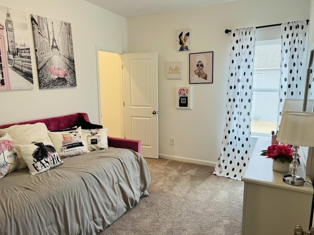 view of carpeted bedroom