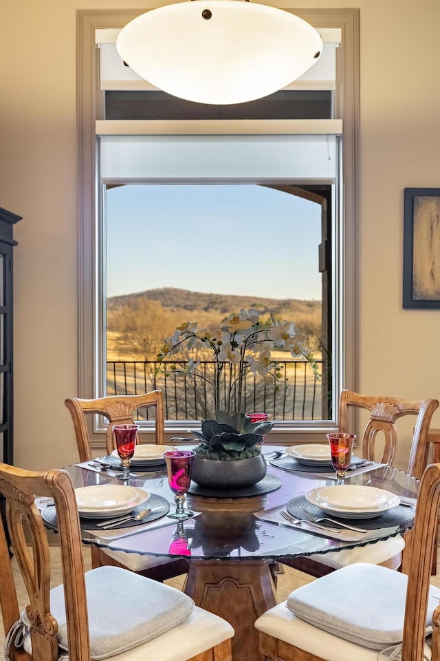 dining area featuring a healthy amount of sunlight