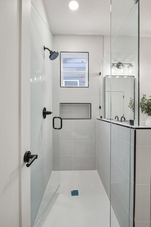 bathroom with an enclosed shower