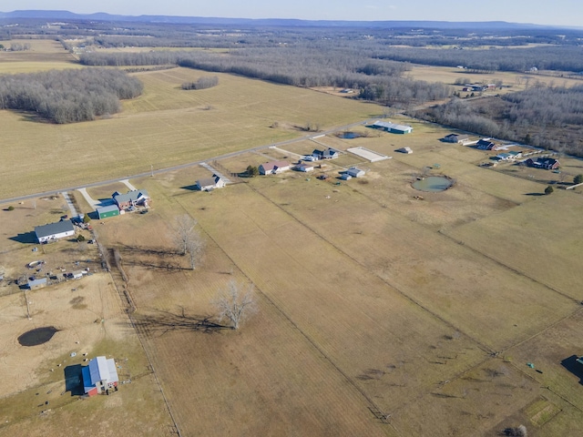 aerial view with a rural view