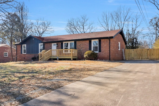 view of ranch-style home