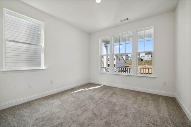 view of carpeted empty room