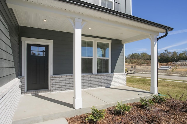 view of patio / terrace with a porch