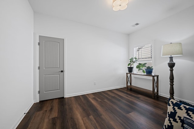 interior space featuring dark hardwood / wood-style flooring