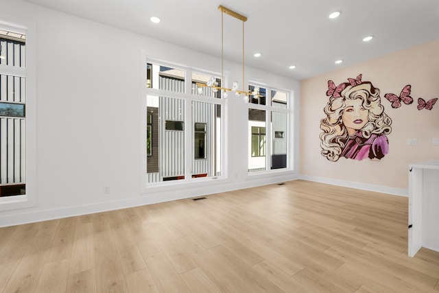 interior space featuring light hardwood / wood-style floors