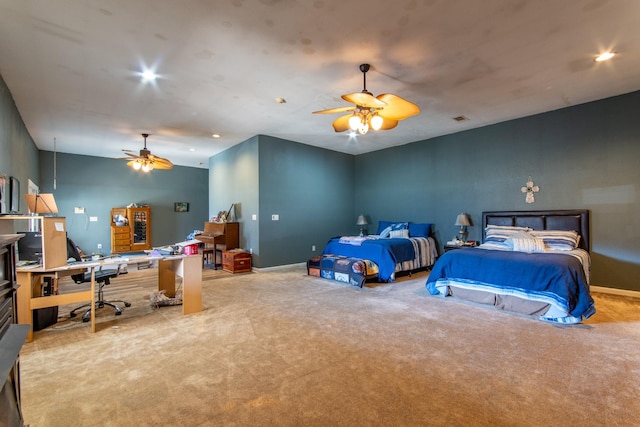 bedroom with carpet flooring