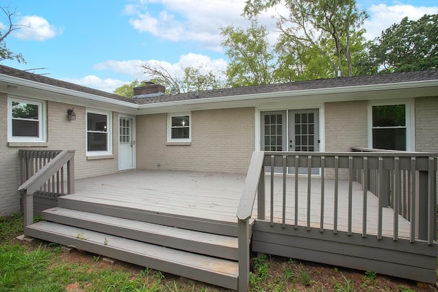 deck with french doors