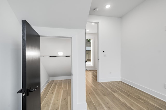 bathroom featuring hardwood / wood-style flooring