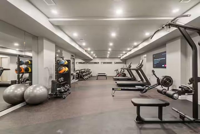 view of workout area