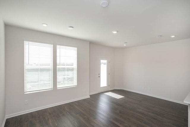 interior space featuring dark hardwood / wood-style flooring