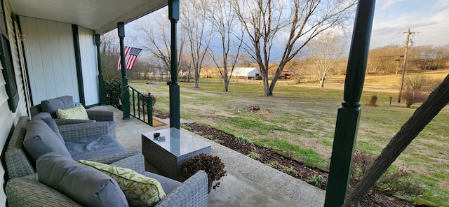 view of patio with outdoor lounge area