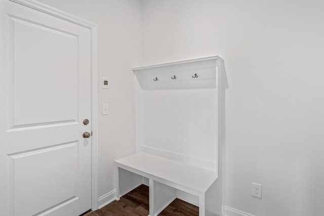 mudroom featuring hardwood / wood-style floors