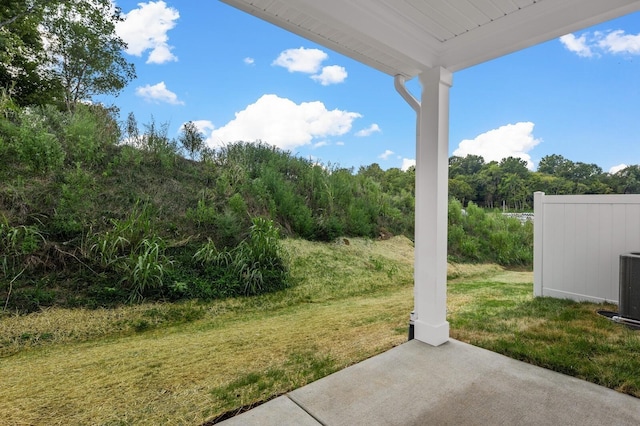 view of yard with a patio