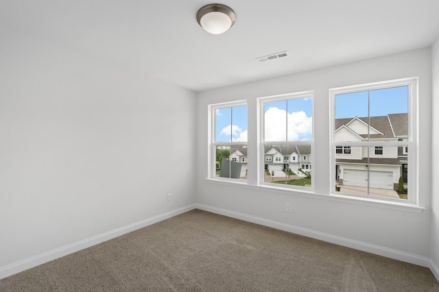 spare room featuring carpet flooring