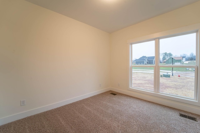 view of carpeted spare room