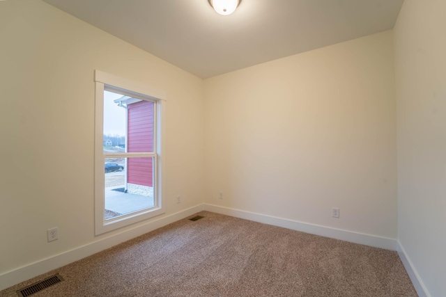 view of carpeted empty room