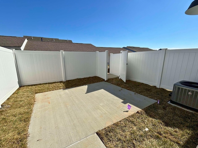 view of patio with cooling unit