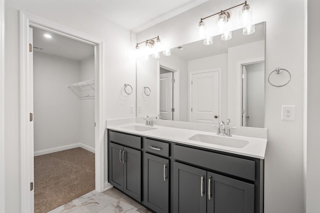 bathroom with vanity