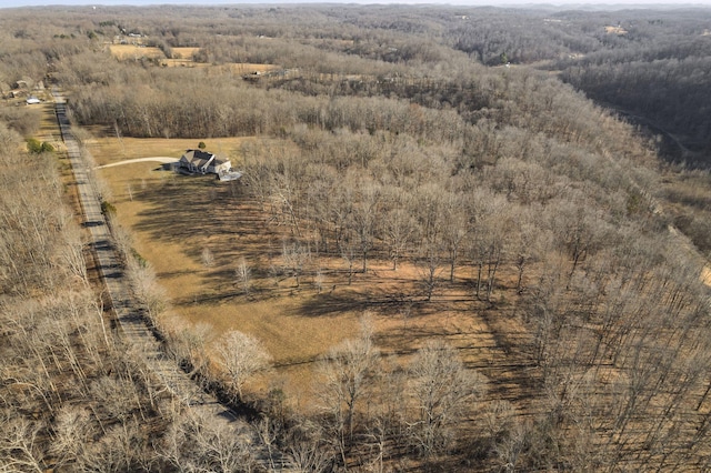 bird's eye view with a rural view