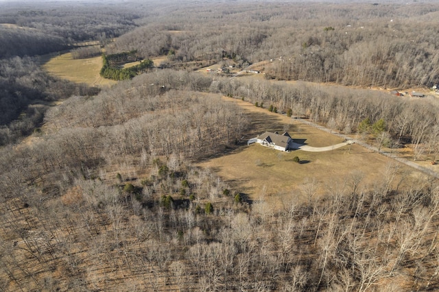 bird's eye view with a rural view