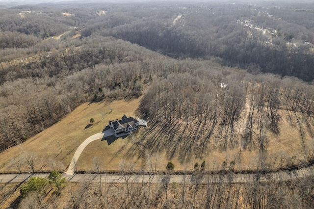 bird's eye view with a rural view